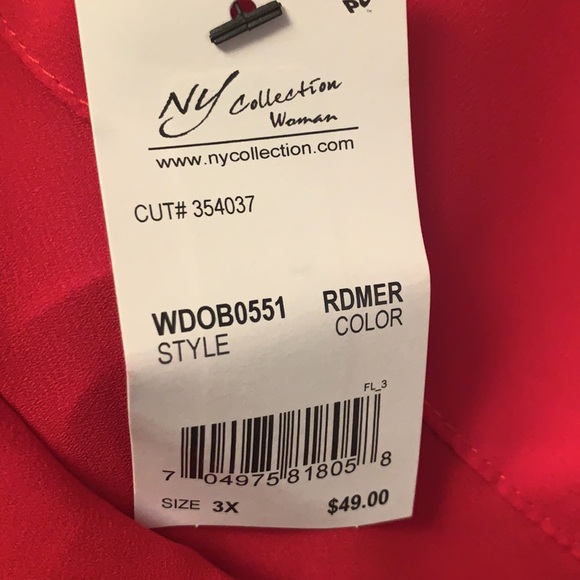 3X PRETTY RED blouse!! - Picture 6 of 6